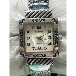 Sophie Silver Tone Women’s Cuff Watch